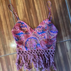 Boho size XS pink top